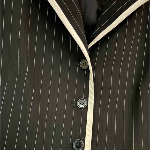 Serge & Real absolutely stunning black and white stripped jacket size Large - Picture 3 of 6